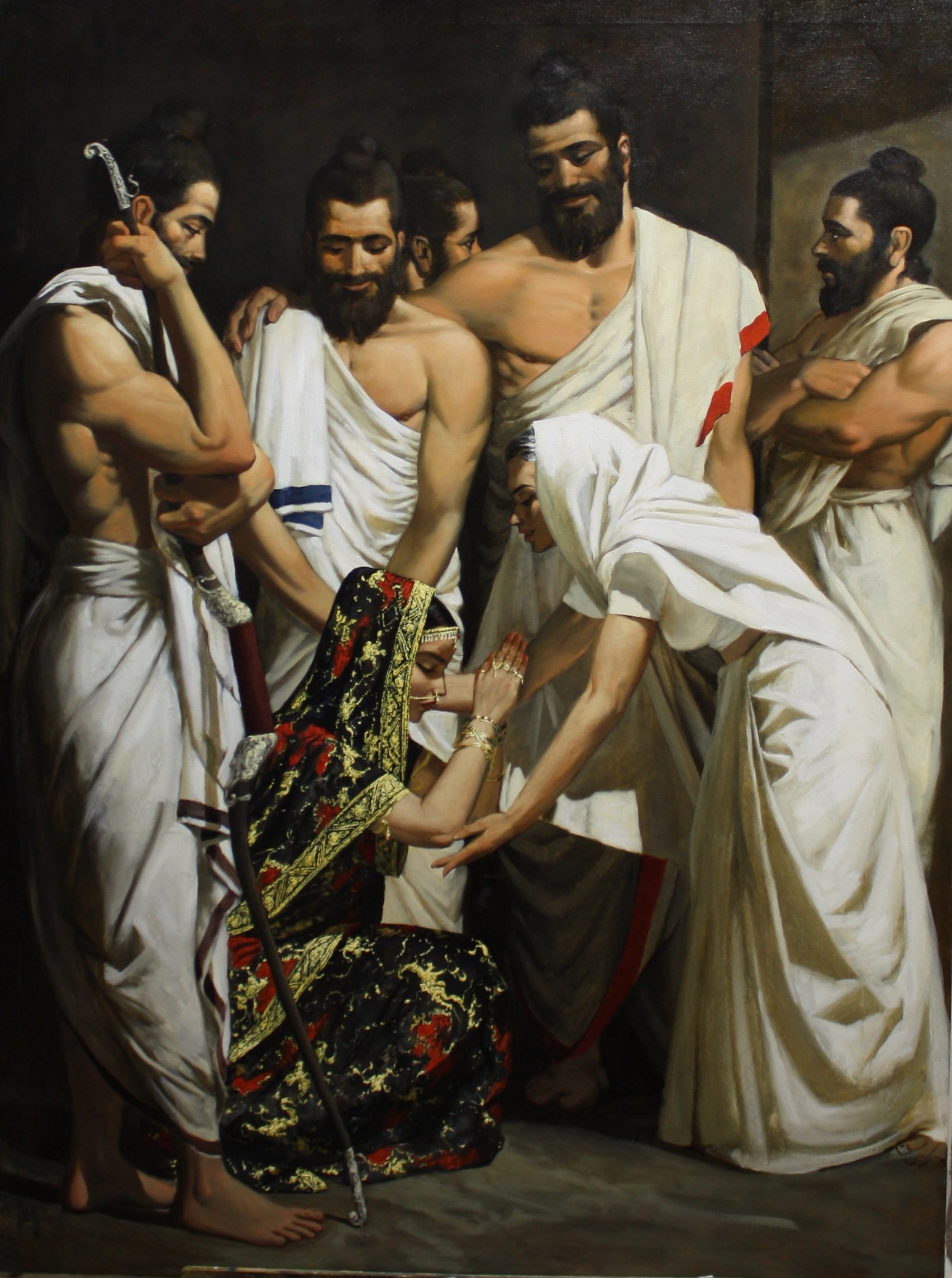Kunti and Draupadi
